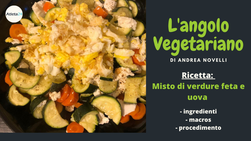 Misto di verdure feta e uova