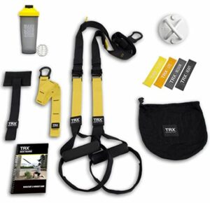 Pacchetto per palestra domestica multifunzione TRX: Comprende All-In-One Suspension Trainer per uso da interno